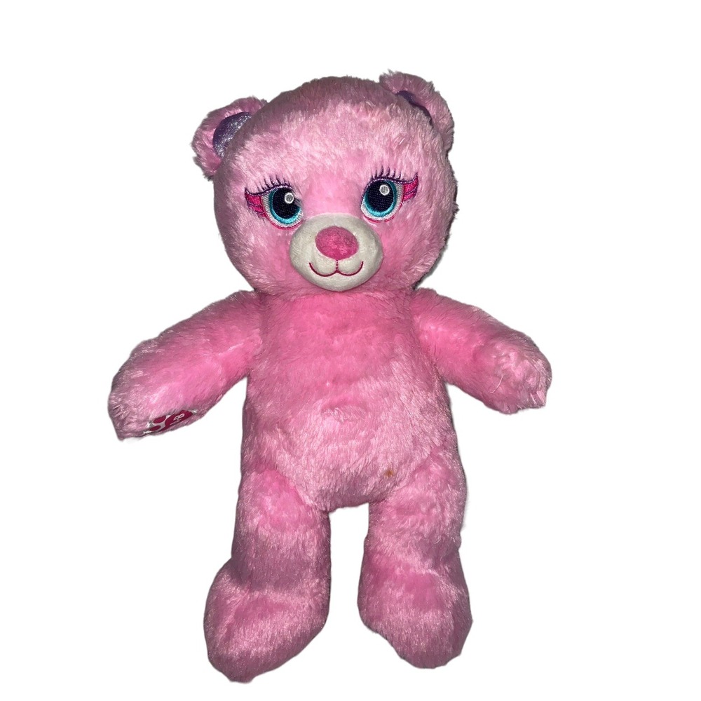 Build a Bear Pink Fairy Bear Beary Fairy Friends Plush with Purple Wings 16" BAB